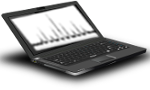 Laptop with NMR spectrum