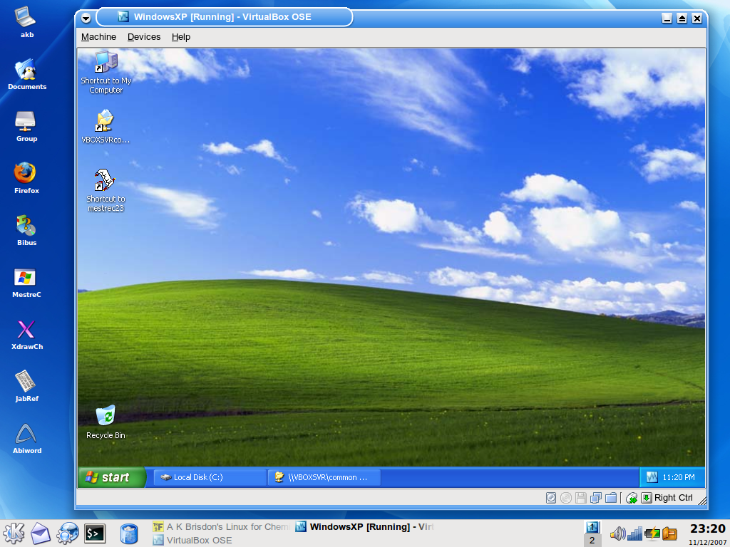 VirtualBox - Windows WP