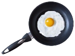 A non-stick frying pan