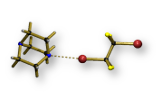 A molecule showing halogen bonding
