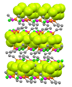 The crystal packing diagram of [AuCl{Et2P(CF=CF2)}]